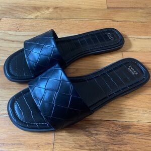 Evan’s Women’s Black Slides Size 11 Extra Wide